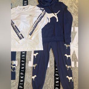 PINK Victoria Secret Navy Dog Set RARE